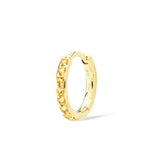 Chakras Piercing 18K Gold Hoop w. Citrin
