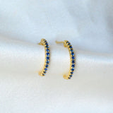 Nina 18K Gold Earrings w. Sapphires