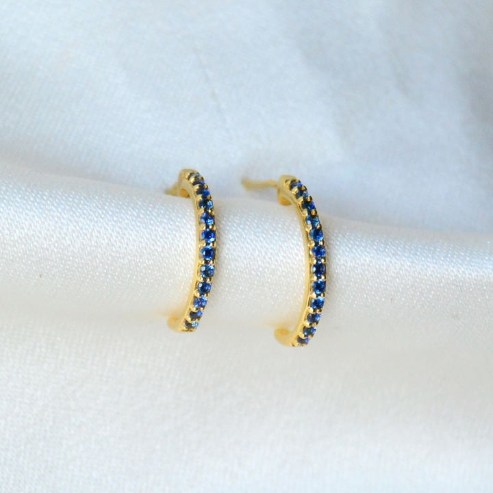 Nina 18K Gold Earrings w. Sapphires