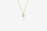 IX D Letter 22K Gold Plated Pendant