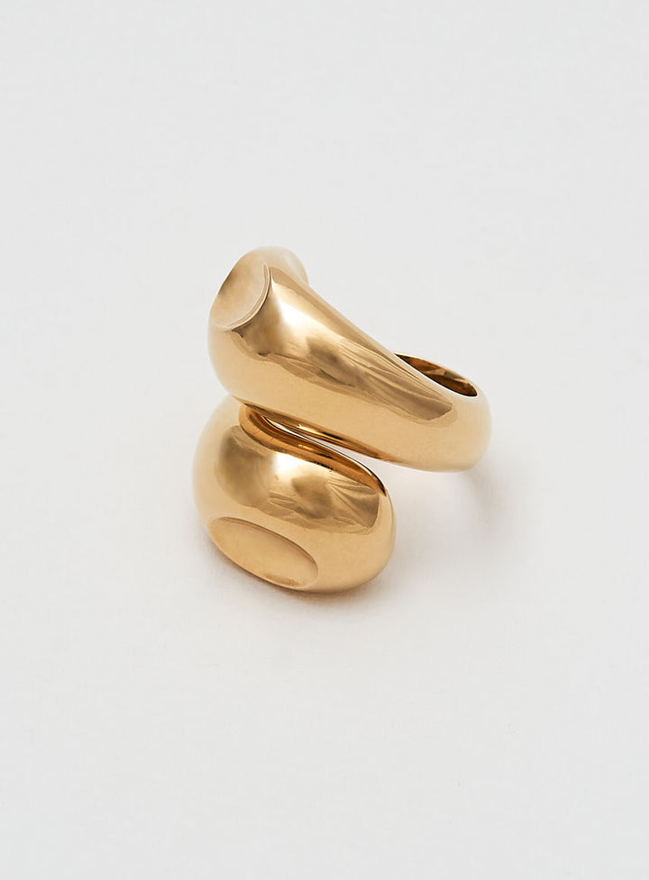Egg 14K Forgyldt Ring