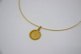 Enso 14K Gold, Whitegold or Rosegold Pendant w. Diamond