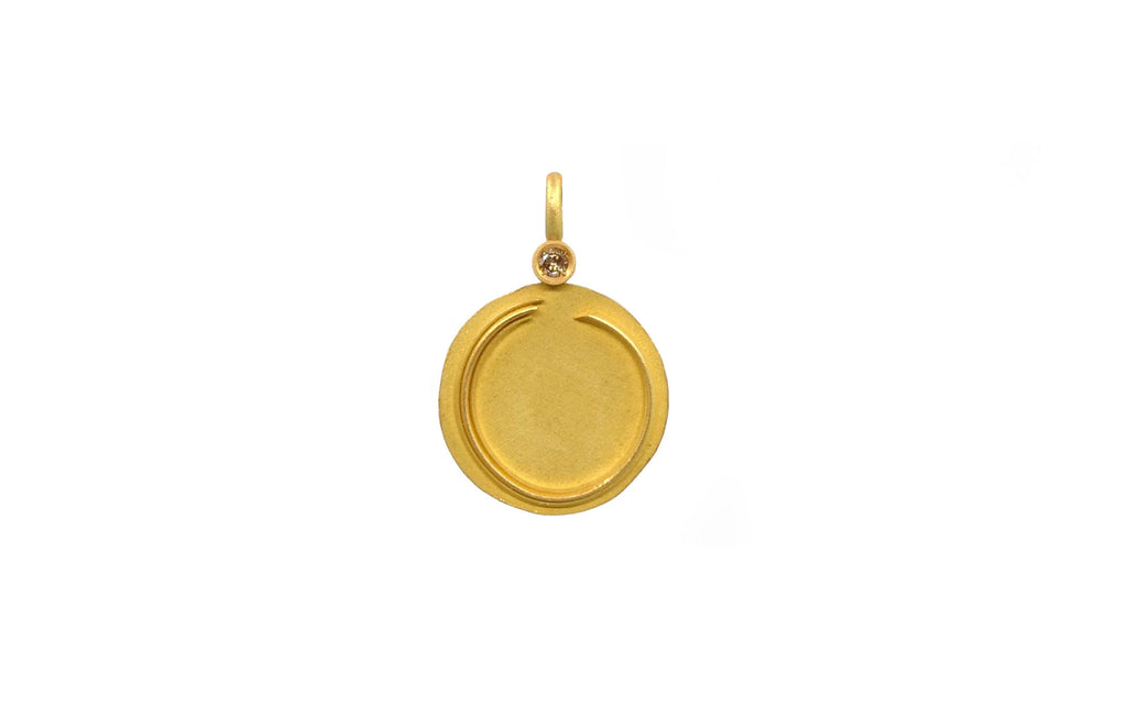 Enso 14K Guld, Hvidguld eller Rosaguld Vedhæng m. Diamant