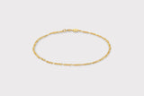 IX Figaro Gold Plated Anklet