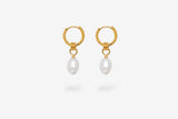 IX Ocean Pearl Gold Plated Hoop