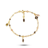 Gem Candy Purity 18K Forgyldt Armbånd m. Laboradorit, Kvarts & Månesten