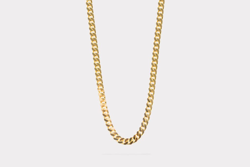 IX Chunky Curb Gold Plated Necklace