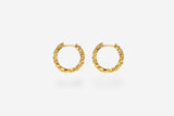 IX Mini Crunchy Edge Gold Plated Hoop