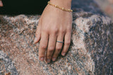 IX Rock Curb Gold Plated Armband