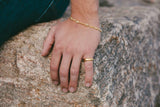 IX Rock Curb Gold Plated Armband