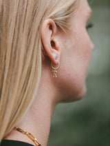 IX R Letter 22K Gold Plated Pendant