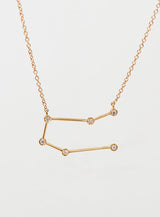 Star Sign Gemini 18K Guld Halskæde m. Diamant