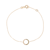 Claire 18K Guld Armbånd m. Grønne & Hvide Diamanter