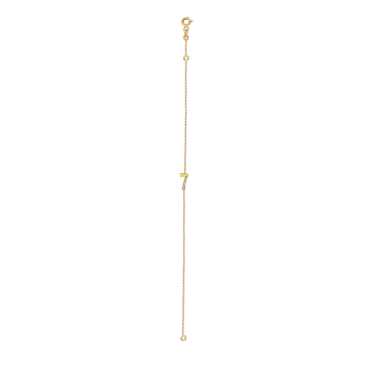 Numerology 7 18K Gold Bracelet w. Sapphires