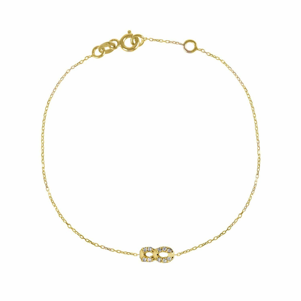 Numerologi 8 18K Guld Armbånd m. Safirer