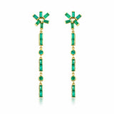 Artesia stern 18k Gold Ohrringe mit. Emeralds