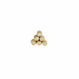 Mara - Single 18K Gold Earring w. Diamonds