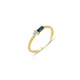 Eline 18K Gold Ring w. Sapphires