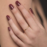 Eline Row 18K Gold Ring w. White Sapphires