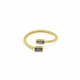 Lara Double Twist 18K Gold Ring w. Diamonds