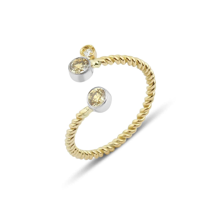 Sonia Twist 18K Guld Ring m. Diamanter