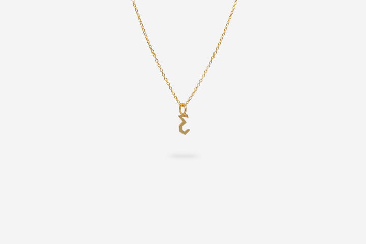 IX Lucky Number 3 Gold Plated Pendant