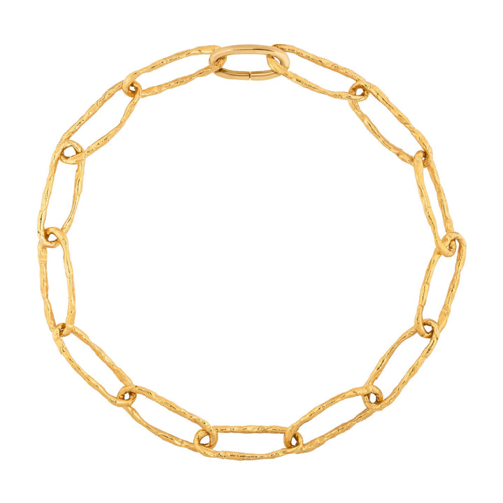 Oval Link Gold Plated Necklace