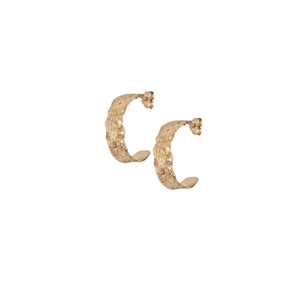 Into the Woods Hoops Gold Plated