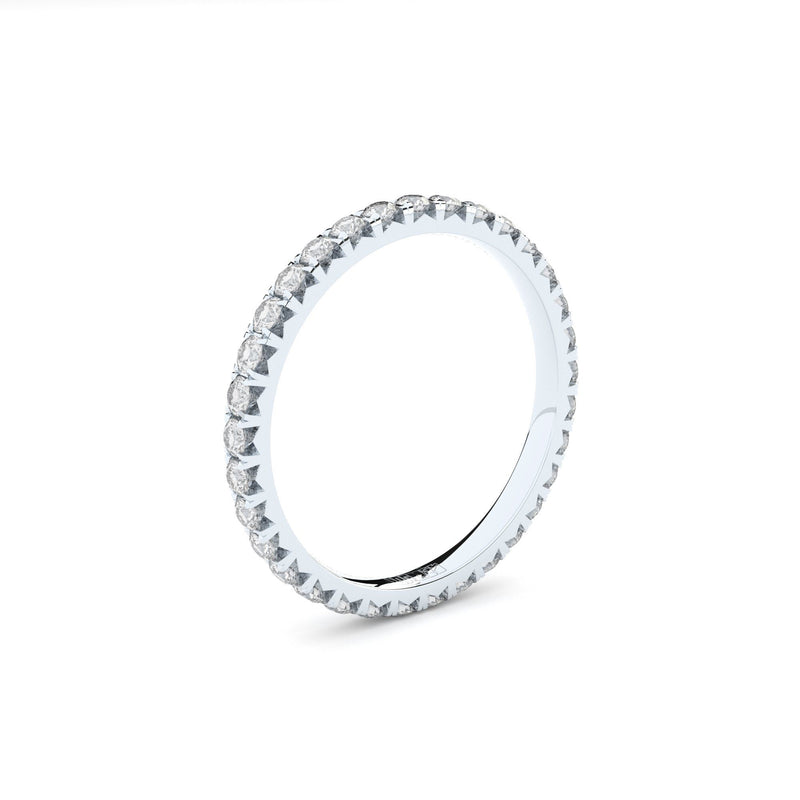 Grace 17mm Eternity 14K Hvidguld Ring m. Lab-Grown Diamanter
