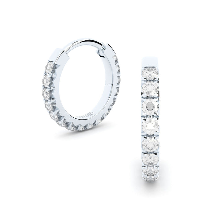 Grace 14K Whitegold Earrings w. Lab-Grown Diamonds