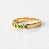 Trine Ji 14K Gold Ring w. Tsavorites