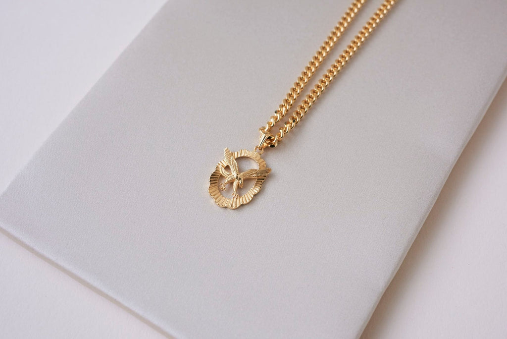 IX Eagle Gold Plated Pendant