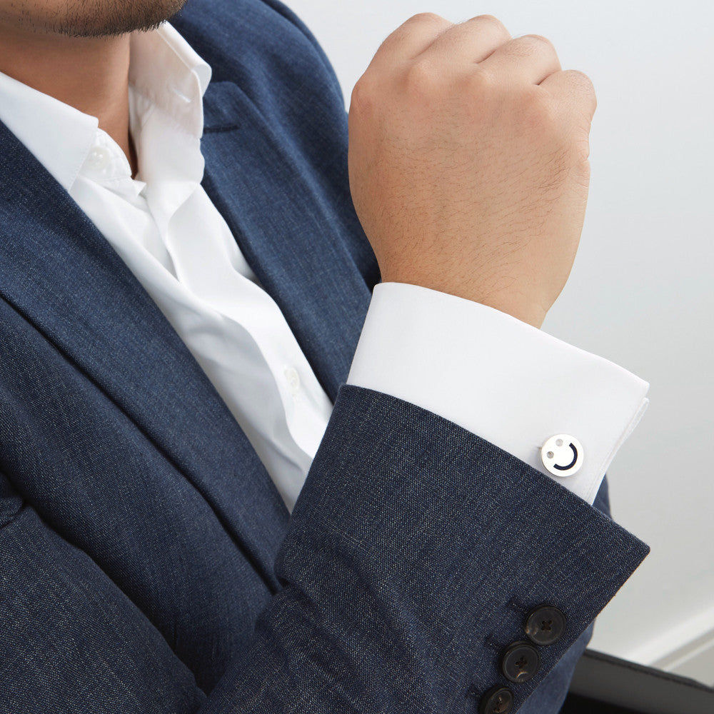FRIENDS Happy Silver Cufflinks