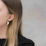 Rock Fragment Gold Plated Earrings