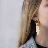 Formed By A Glacier Gold Plated Earrings