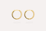 IX Eternity Red Gold Plated Hoops