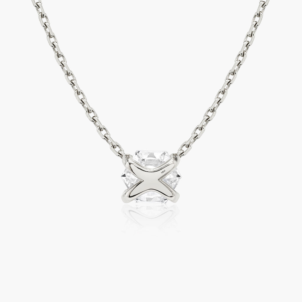Iconic Hexagon Kette aus 14K Weißgold I Labor-Diamanten, 0.75 Kt.
