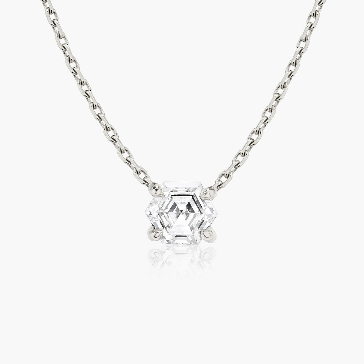 Iconic Hexagon 14K Gold Necklace w. Lab-Grown Diamonds, 0.75 ct.