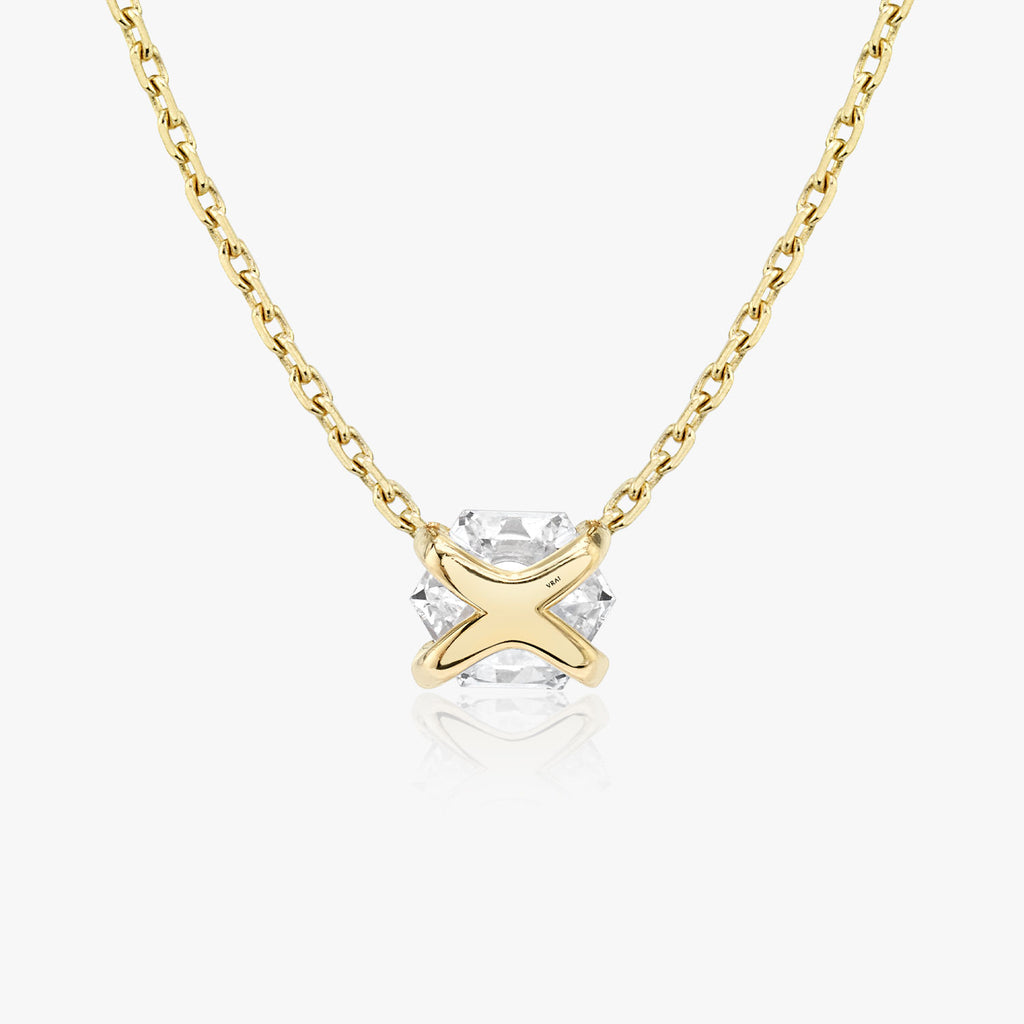 Iconic Hexagon Halskette 14K Gold I Labor-Diamanten, 0.75 Kt.