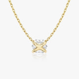 Iconic Hexagon Halskette 14K Gold I Labor-Diamanten, 0.75 Kt.