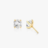 Iconic Hexagon Ohrstecker aus 14K Gold I Labor-Diamanten, 0.75 Kt.