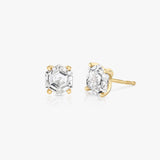 Iconic Hexagon Ohrstecker aus 14K Weißgold I Labor-Diamanten, 0.75 Kt.