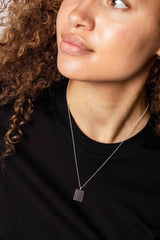 IX Square Silver Pendant