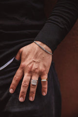 IX Mini Hexagon Gold Plated Ring