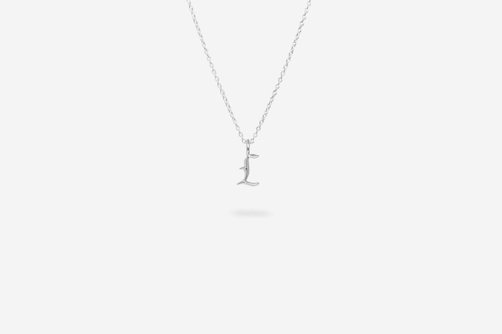 IX L Letter Silver Pendant