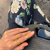 Wave Double Ring Silver