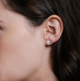 Iconic Hexagon Ohrstecker aus 14K Weißgold I Labor-Diamanten, 0.75 Kt.