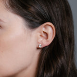 Iconic Long Hexagon Ohrstecker aus 14K Gold I Labor-Diamanten, 0.75 Kt.