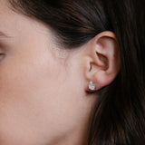 Iconic Shield Ohrstecker aus 14K Weißgold I Labor-Diamanten, 0.75 Kt.