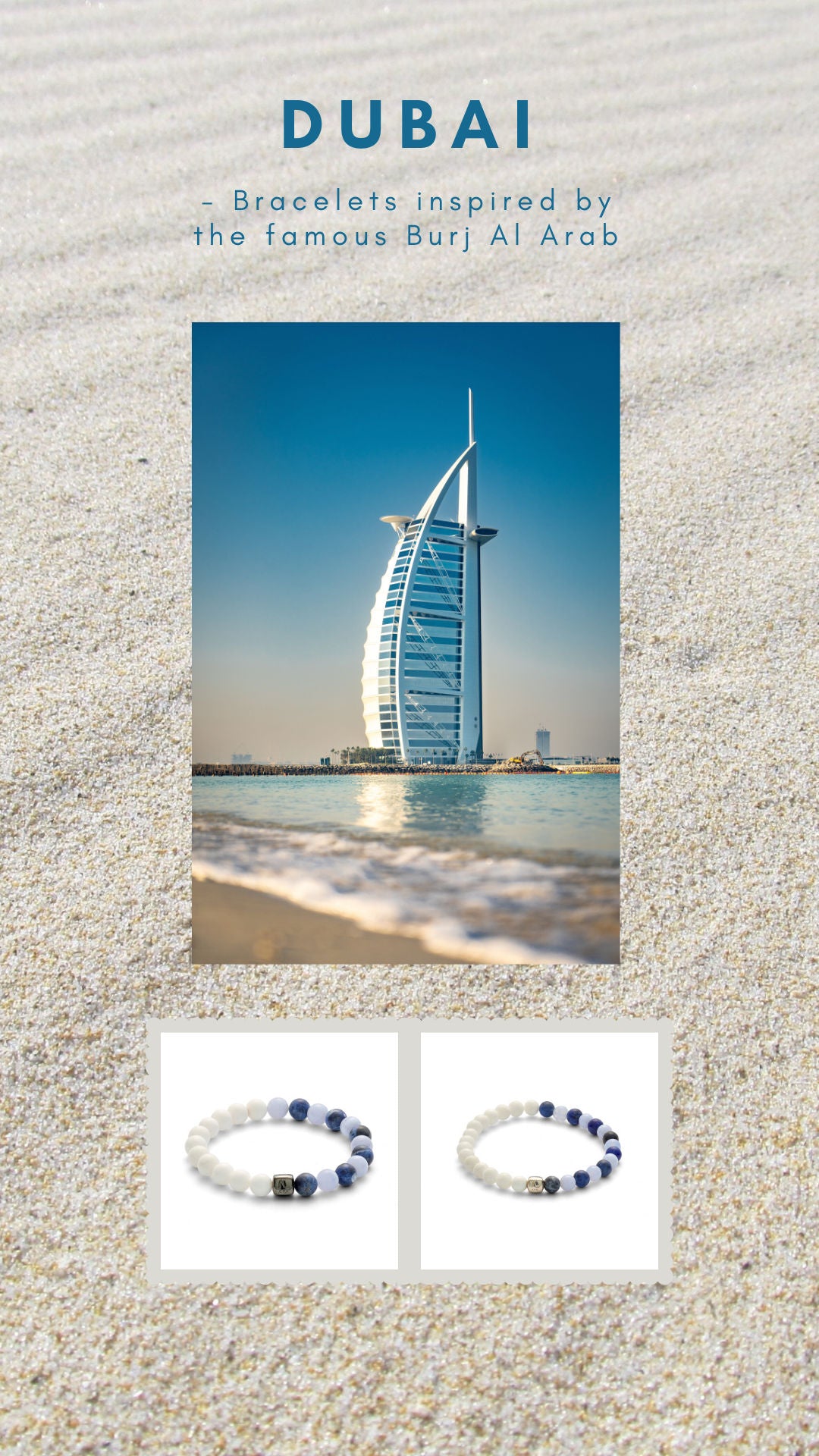ColorUp Dubai (6mm) sølv Armbånd m. Agat